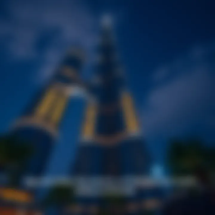 Stunning view of Burj Khalifa from below showcasing its architectural grandeur