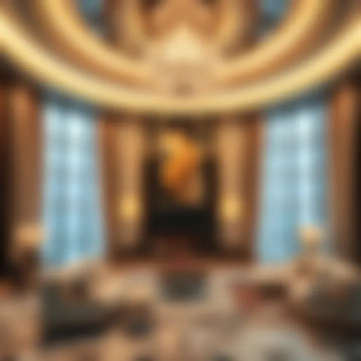 Luxurious interior of a residential unit in Burj Khalifa highlighting opulence