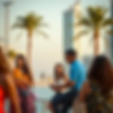 Community Engagement on Palm Jumeirah Vibrant community life and recreational activities available on Palm Jumeirah.