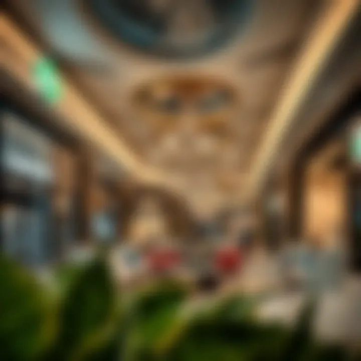 Unique experience zones within the mall