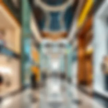 Interior design highlighting luxury retail spaces