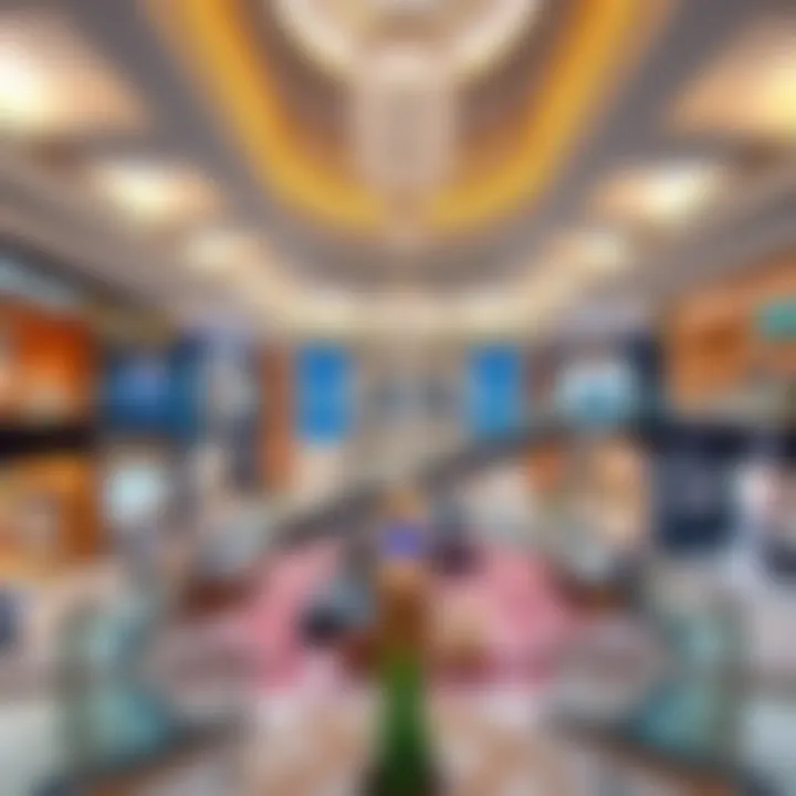 Panoramic view of the luxury brands available