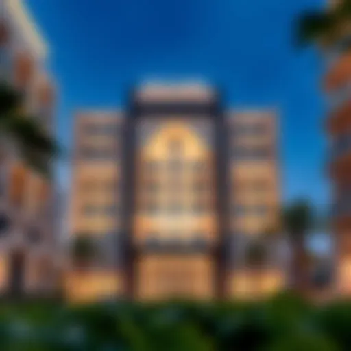 Stunning architectural facade of Prive 7 Dubai