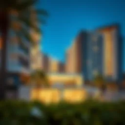 Luxurious Rixos Residences exterior showcasing modern architecture