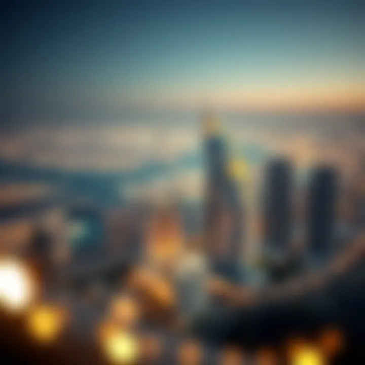 Panoramic view of Dubai from Rixos Residences