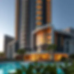 Saba Tower 3 exterior view showcasing its modern architecture