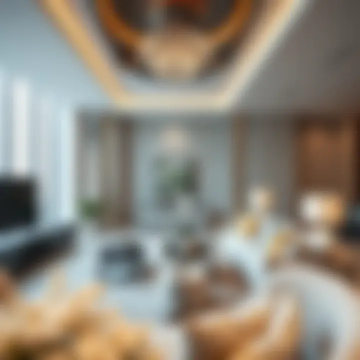 Interior design of a luxurious apartment in Saba Tower 3