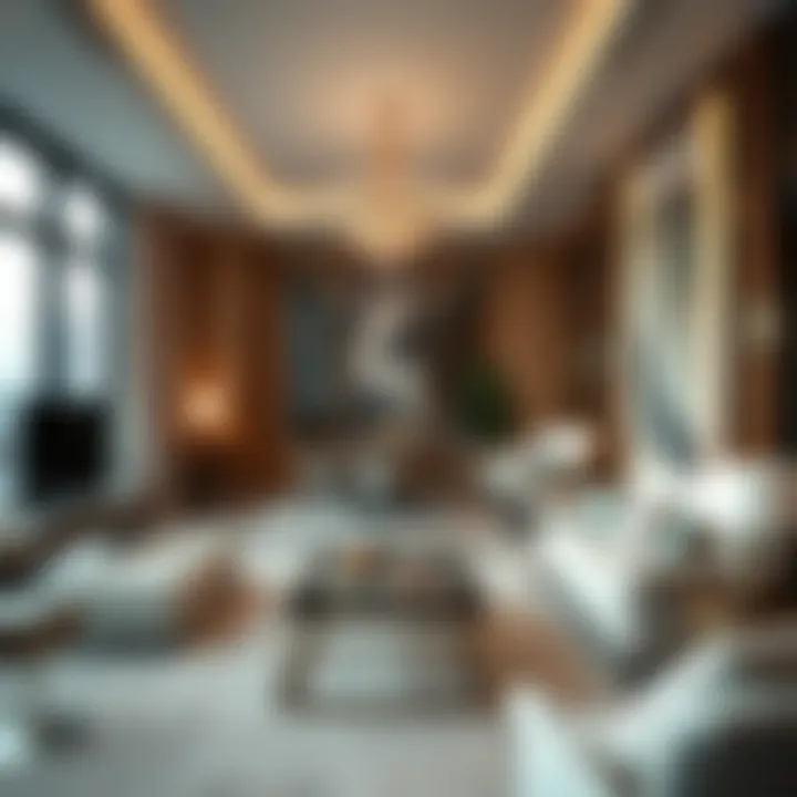 Luxurious living space inside Sahara Towers highlighting elegant interiors