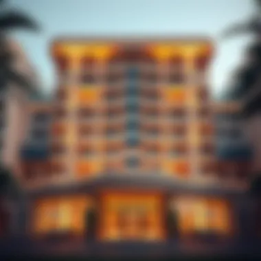 Luxurious facade of Savoy Hotel Apartment