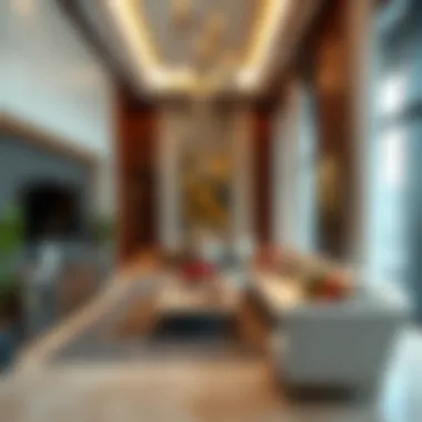 Elegant living space inside Savoy Hotel Apartment