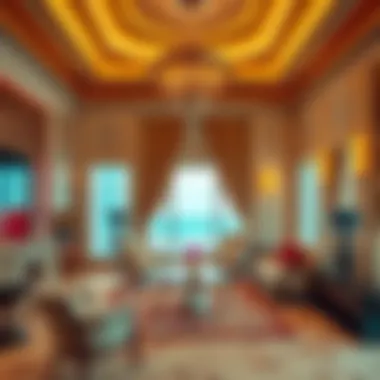 Luxurious suite interior featuring plush furnishings and stunning decor