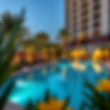 Outdoor pool area of Signature Hotel Apartments