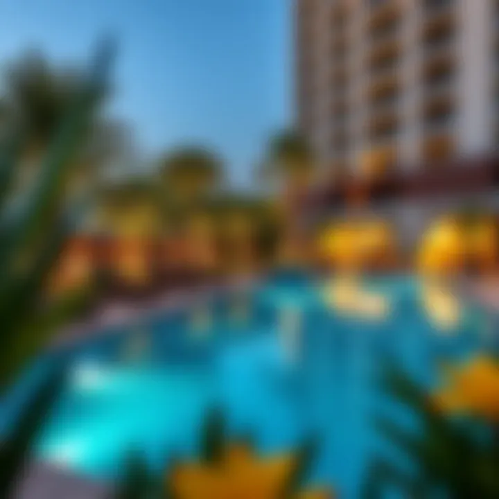 Outdoor pool area of Signature Hotel Apartments