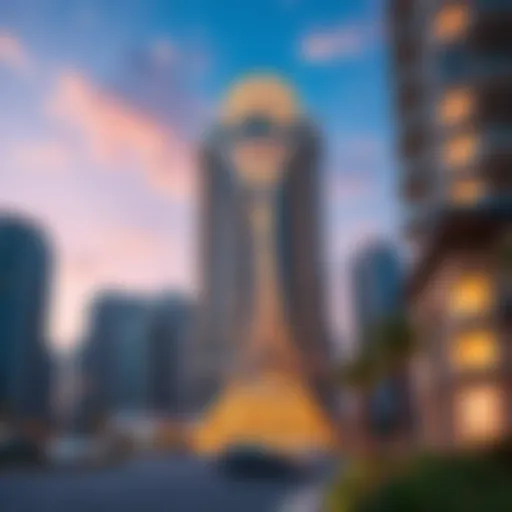 Stunning architectural view of Sky View Tower 1 showcasing modern design