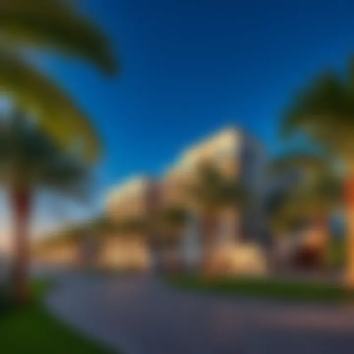 Scenic location of Sobha Hartland Greens Building 6 in Dubai