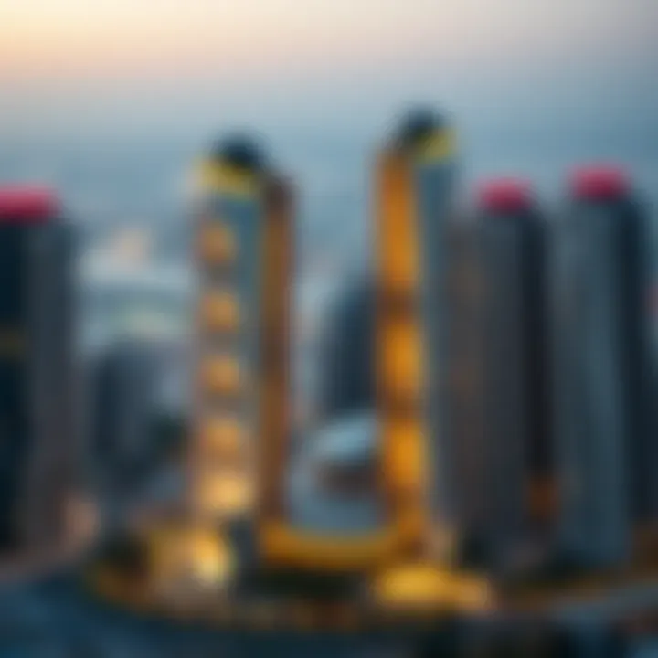 Stunning view of Sparkle Towers showcasing its unique architecture