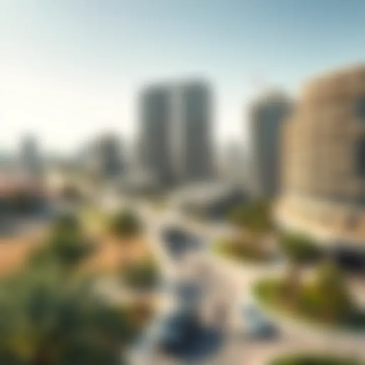 Panoramic view of the community around Sparkle Towers