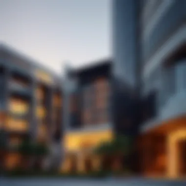 Architectural Excellence in Studio City Architectural details of a modern development in Studio City