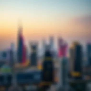 Stunning Skyline of Studio City Stunning skyline view of Studio City Dubai showcasing its modern architecture