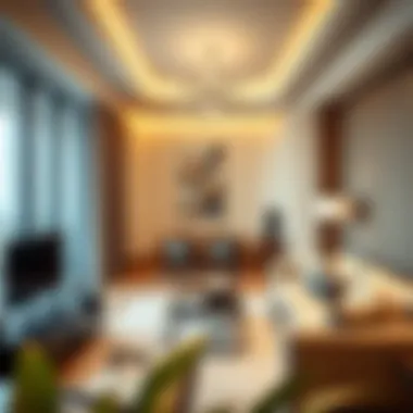 Elegant interior design of a luxury apartment in Tamouh Tower