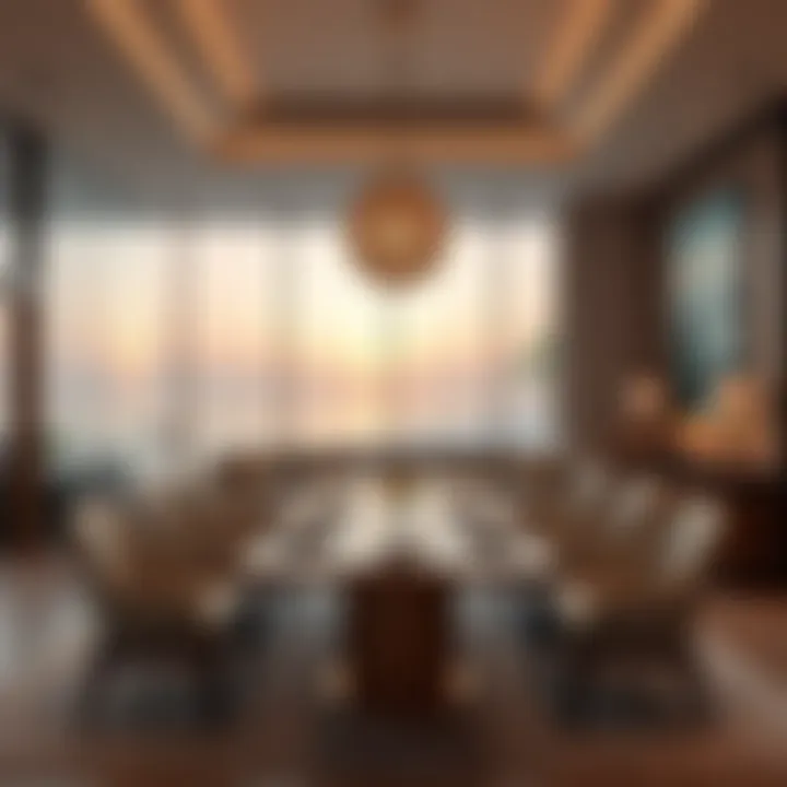 Exquisite Dining Space with Views Elegant dining area with breathtaking views at The 8 Palm