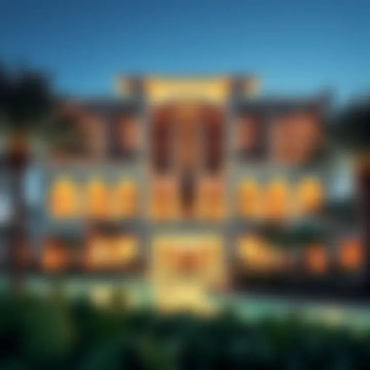Architectural Elegance of The 8 Palm Stunning exterior view of The 8 Palm showcasing its architectural elegance