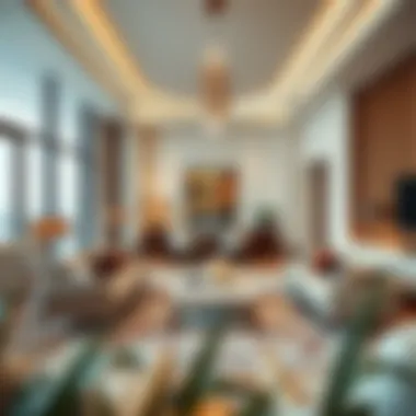 Luxurious Living Room Design Luxurious living room interior of a residence at The 8 Palm