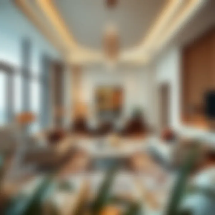 Luxurious Living Room Design Luxurious living room interior of a residence at The 8 Palm