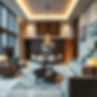 Luxurious Living Space Luxurious living space inside The Address at Dubai Mall with modern decor