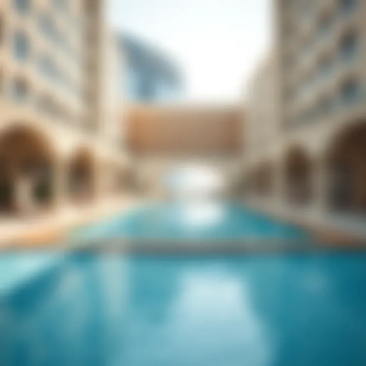 Serene Pool Area Serene pool area at The Address at Dubai Mall offering relaxation and leisure