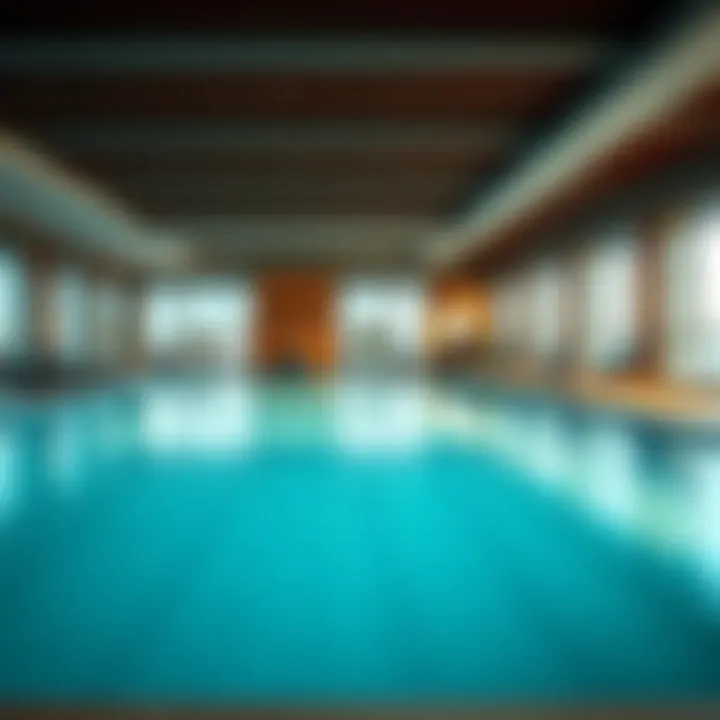 Lavish amenities, including a swimming pool and fitness center