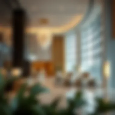 Luxurious lobby area showcasing modern design elements