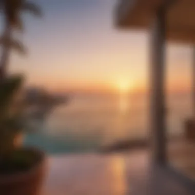 Dusk Serenity: A Sunset to Remember Vibrant sunset over the Arabian Gulf viewed from a sea-facing residence