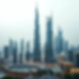 A stunning view of Dubai's skyline featuring luxurious central towers