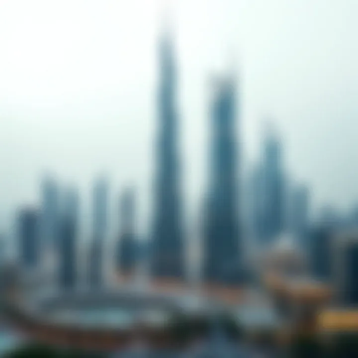 A stunning view of Dubai's skyline featuring luxurious central towers