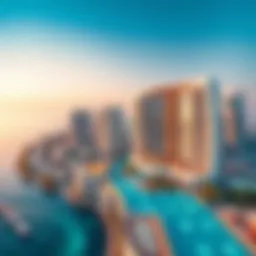 Aerial view showcasing the stunning architecture of The Cove by Emaar