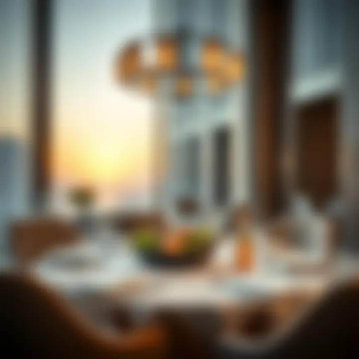 Gourmet dining setting at The Edge by Rotana