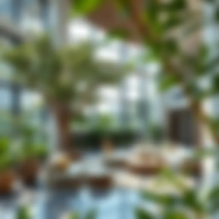 Biophilic design elements in a contemporary home