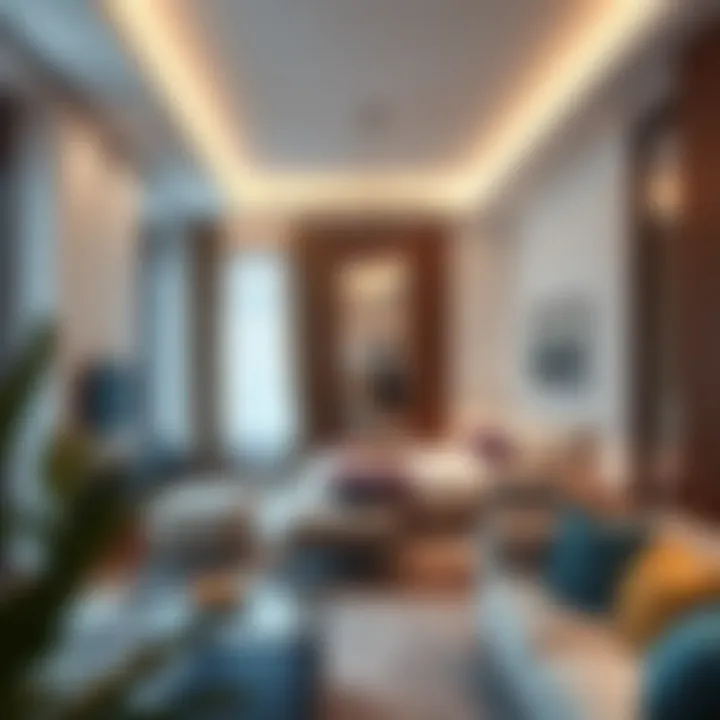 Interior of a Luxurious One-Bedroom Flat Luxurious one-bedroom flat interior in Dubai