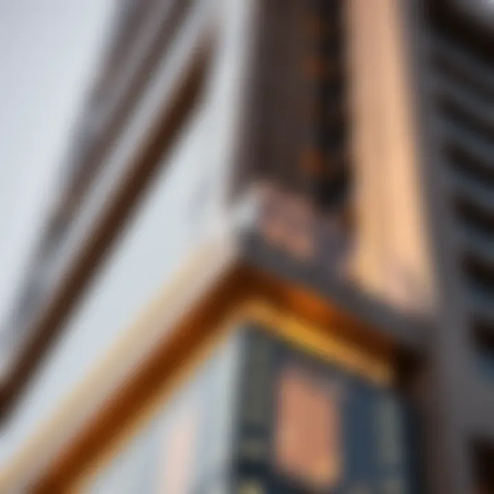 Architectural Details of the Phoenix Tower Close-up of the architectural details of the Phoenix Tower's facade
