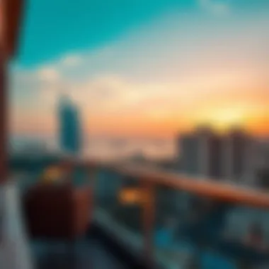 Sunset View from The8 Balcony Stunning sunset view from a balcony at The8 Palm Jumeirah