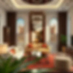 Luxury apartment interior showcasing opulent design