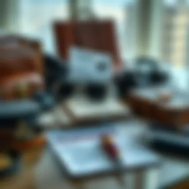 Valuables and Insurance Documentation An assortment of high-value personal items with insurance documents