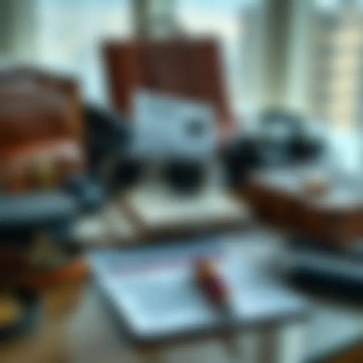 Valuables and Insurance Documentation An assortment of high-value personal items with insurance documents