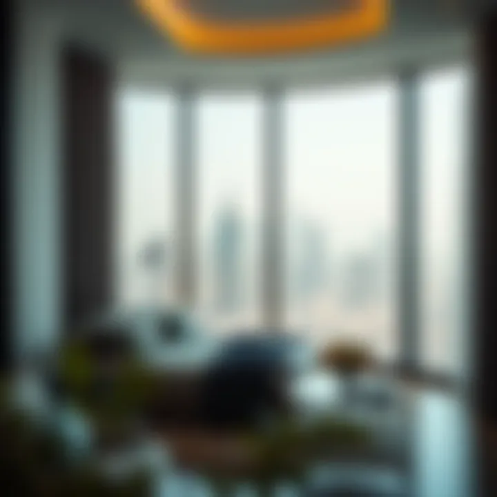 Luxury Studio with City Skyline Luxurious studio apartment with a city skyline view