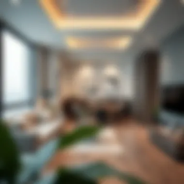 Space-Efficient Studio Apartment Layout Trendy studio apartment layout emphasizing space efficiency