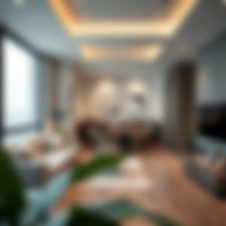 Space-Efficient Studio Apartment Layout Trendy studio apartment layout emphasizing space efficiency