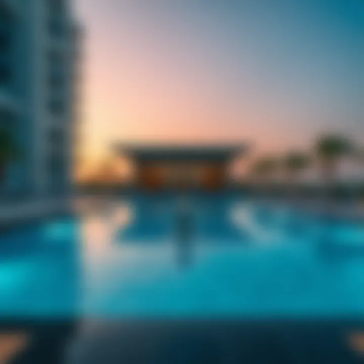 Amenities That Define Luxury Living Luxurious amenities offered at Warsan Star Residence, including a lavish swimming pool.