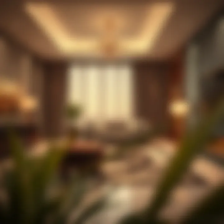 Interior Elegance at Warsan Star Residence Elegant interior design of a residence at Warsan Star, illustrating opulence.