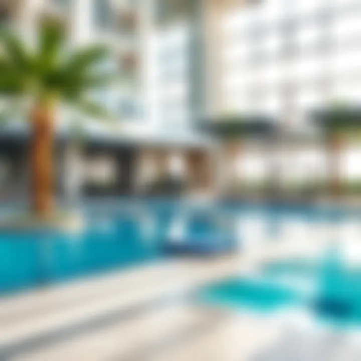 Exquisite Amenities at Wasl South Heights Luxurious amenities including a pool and fitness center at Wasl South Heights